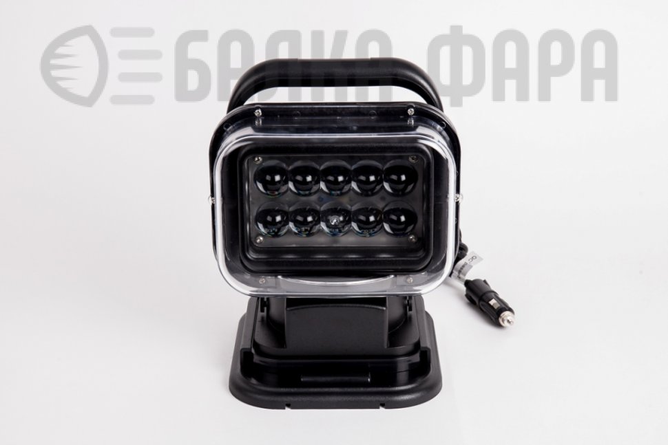 Фароискатель светодиодный с ПДУ, черный 12V