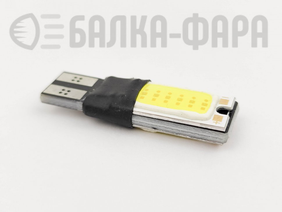 Лампа светодиод t-10 б/ц 12vcob/поверхн диод/12smd /1609/
